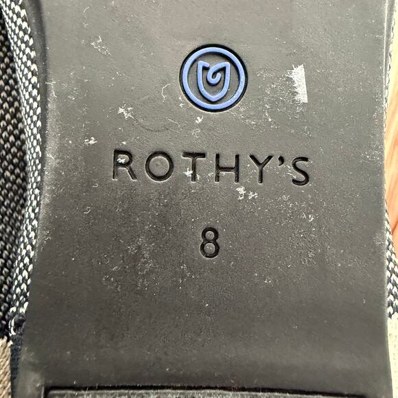 Rothy's The Flat Captoe Black Colorblock Plaid Slip-On Shoes Ballet Flat Sz 8 - Picture 3 of 6